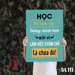 Tranh động lực trang trí văn phòng làm việc - Học để làm việc thông minh hơn bởi vì làm việc chăm chỉ là chưa đủ - DL111 - Ảnh 3