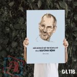 Tranh động lực trang trí văn phòng làm việc - Chiếc giường đắt nhất trên thế giới (Steve Jobs) - DL118 - Ảnh 3