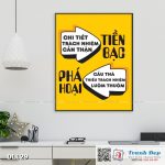 Tranh động lực trang trí văn phòng làm việc - Chi tiết, trách nhiệm, cẩn thận tạo nên tiền bạc - DL129