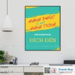 Tranh động lực trang trí văn phòng làm việc - Hạnh phúc là một hành trình chứ không phải đích đến - DL130