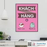 Tranh động lực trang trí văn phòng làm việc - Khách hàng là chén cơm manh áo - DL131