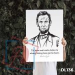 Tranh động lực trang trí văn phòng làm việc - Tôi bước một cách chậm rãi (Abraham Lincoln) - DL136 - Ảnh 3