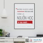 Tranh động lực trang trí văn phòng làm việc - Những khách hàng khó tính nhất chính là nguồn học vĩ đại nhất - DL154