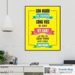 Tranh động lực trang trí văn phòng làm việc - Con người đi trước, công việc đi sau - DL160