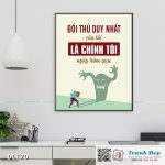 Tranh động lực trang trí văn phòng làm việc - Đối thủ duy nhất của tôi là chính tôi ngày hôm qua - DL170
