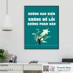 Tranh động lực trang trí văn phòng làm việc - Không bao biện, không đổ lỗi, không phàn nàn - DL173
