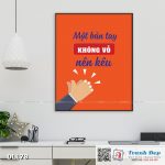 Tranh động lực trang trí văn phòng làm việc - Một bàn tay không vỗ nên kêu - DL178