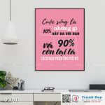Tranh động lực trang trí văn phòng làm việc - Cuộc Sống Là 10% Những Gì Xảy Ra Với Bạn - DL181