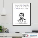 Tranh động lực trang trí phòng làm việc - Hãy cho tôi 6 tiếng để đốn hạ một cái cây (Abraham Lincoln) - DL198