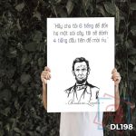 Tranh động lực trang trí phòng làm việc - Hãy cho tôi 6 tiếng để đốn hạ một cái cây (Abraham Lincoln) - DL198 - Ảnh 3