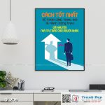 Tranh động lực trang trí phòng làm việc - Cách tốt nhất để thành công trong đời - DL209