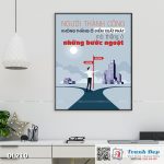 Tranh động lực trang trí phòng làm việc - Người thành công không thắng ở điểm xuất phát - DL210