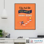 Tranh động lực trang trí phòng làm việc - Câu trả lời gọn nhất là hành động - DL221