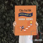 Tranh động lực trang trí phòng làm việc - Câu trả lời gọn nhất là hành động - DL221 - Ảnh 3