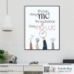 Tranh động lực trang trí phòng làm việc - Khi bạn đang mơ thì người khác đang nỗ lực - DL240