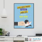Tranh động lực trang trí phòng làm việc - Khi cạnh tranh, đừng mang theo lòng hận thù. Hận thù sẽ kéo bạn ngã - DL259