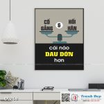 Tranh động lực trang trí phòng làm việc - Cố gắng & Hối hận, cái nào đau đớn hơn? - DL268