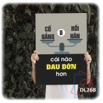 Tranh động lực trang trí phòng làm việc - Cố gắng & Hối hận, cái nào đau đớn hơn? - DL268 - Ảnh 3