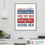 Tranh động lực trang trí phòng làm việc - Đường tuy ngắn, không đi không đến. Việc tuy nhỏ, không làm không nên - DL270