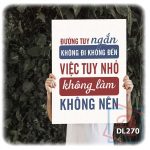 Tranh động lực trang trí phòng làm việc - Đường tuy ngắn, không đi không đến. Việc tuy nhỏ, không làm không nên - DL270 - Ảnh 3