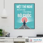 Tranh động lực trang trí phòng làm việc - Mệt thì nghỉ rồi đi tiếp chứ đừng bỏ cuộc - DL271