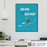 Tranh động lực trang trí phòng làm việc - Có tầm nhìn là có giải pháp - DL289
