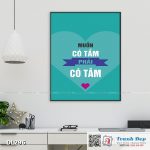 Tranh động lực trang trí phòng làm việc - Muốn có tầm phải có tâm - DL296