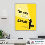 Tranh động lực trang trí phòng làm việc - Có tầm nhìn là có giải pháp -v2 - DL307