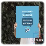 Tranh động lực trang trí phòng làm việc - Khách hàng là người trả lương cho chúng ta - DL313 - Ảnh 3