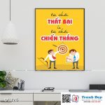Tranh động lực trang trí phòng làm việc - Từ chối thất bại là từ chối chiến thắng - DL326