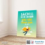 Tranh động lực trang trí phòng làm việc - Sách làm cho trí tuệ con người sâu sắc và sáng sủa hơn - DL337 - Ảnh 3