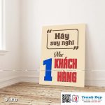 Tranh động lực trang trí phòng làm việc - Hãy suy nghĩ như một khách hàng - DL347 - Ảnh 3