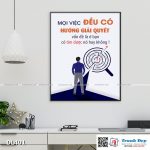 Tranh động lực trang trí phòng làm việc - Mọi việc đều có hướng giải quyết - DL401