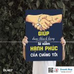 Tranh động lực trang trí phòng làm việc - Giúp được khách hàng là niềm hạnh phúc của chúng tôi - DL407 - Ảnh 3