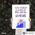 Tranh động lực trang trí phòng làm việc - Thiên tài chỉ có 1% cảm hứng và 99% còn lại là mồ hôi - DL418 - Ảnh 3