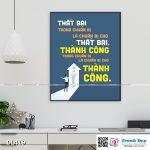 Tranh động lực trang trí phòng làm việc - Thất bại trong chuẩn bị là chuẩn bị cho thất bại - DL419