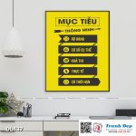 Tranh động lực trang trí phòng làm việc - Mục tiêu thông minh - DL437