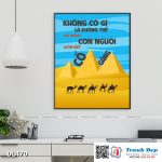 Tranh động lực trang trí phòng làm việc - Không có gì là không thể với những con người luôn biết cố gắng - DL470