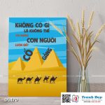Tranh động lực trang trí phòng làm việc - Không có gì là không thể với những con người luôn biết cố gắng - DL470 - Ảnh 3
