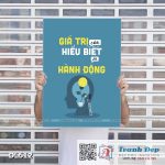 Tranh động lực trang trí phòng làm việc - Giá trị của hiểu biết là hành động - DL512 - Ảnh 3