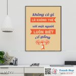 Tranh động lực trang trí phòng làm việc - Không có gì là không thể với một người luôn biết cố gắng - v4 - DL523