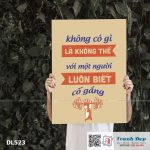 Tranh động lực trang trí phòng làm việc - Không có gì là không thể với một người luôn biết cố gắng - v4 - DL523 - Ảnh 3