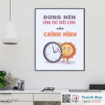 Tranh động lực trang trí phòng làm việc - Đừng nên lãng phí thời gian của chính mình - DL525