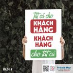 Tranh động lực trang trí phòng làm việc - Tất cả cho khách hàng, khách hàng cho tất cả - DL541 - Ảnh 3