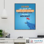 Tranh động lực trang trí phòng làm việc - Cơ hội chỉ dành cho những người luôn biết nỗ lực - DL545