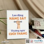 Tranh động lực để bàn làm việc - Lao động hăng say thưởng ngay cuối tháng - SDB529
