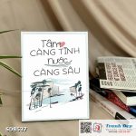 Tranh động lực để bàn làm việc - Tâm càng tĩnh nước càng sâu - SDB537