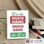 Tranh động lực để bàn làm việc - Tất cả cho khách hàng, khách hàng cho tất cả - SDB541