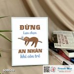 Tranh động lực để bàn làm việc - Đừng lựa chọn an nhàn khi còn trẻ - SDB543