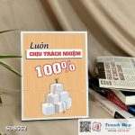Tranh động lực để bàn làm việc - Luôn chịu trách nhiệm 100% - SDB552